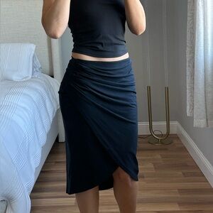 Open Edit Ruched Midi Skirt